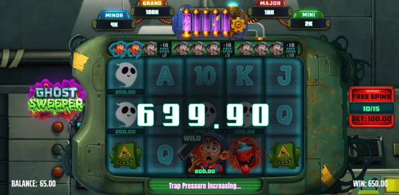 Ghost Sweeper – didelis laimėjimas Free Spins serijoje su daugikliu