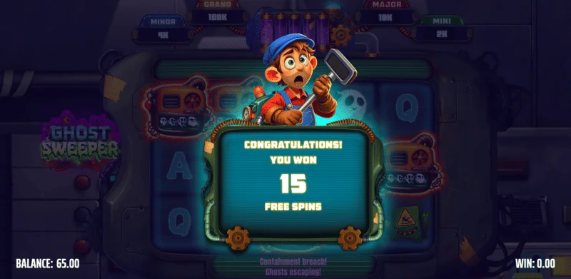 Ghost Sweeper – Free Spins aktyvavimas