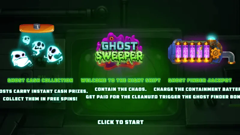 Ghost Sweeper – pagrindinis meniu prieš sesijos pradžią